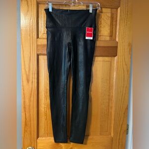 Spanx Black Faux Leather Leggings NWT